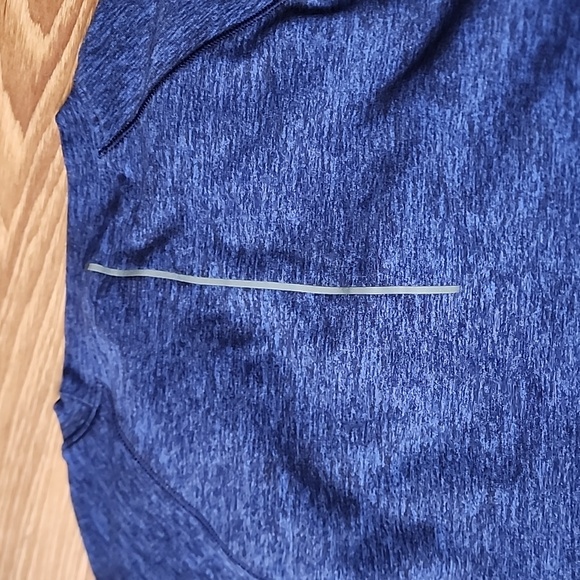 Lululemon Heathered Cerulean Blue Black Rulu Surge Warm Long Sleeve Reflec Shirt - Picture 13 of 15